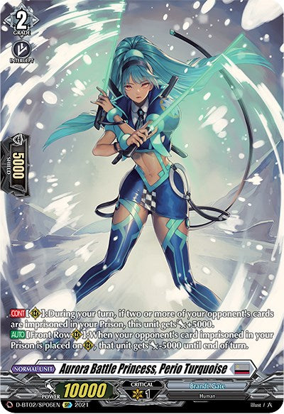 Aurora Battle Princess, Perio Turquoise (D-BT02/SP06EN) [A Brush with the Legends] | Pegasus Games WI