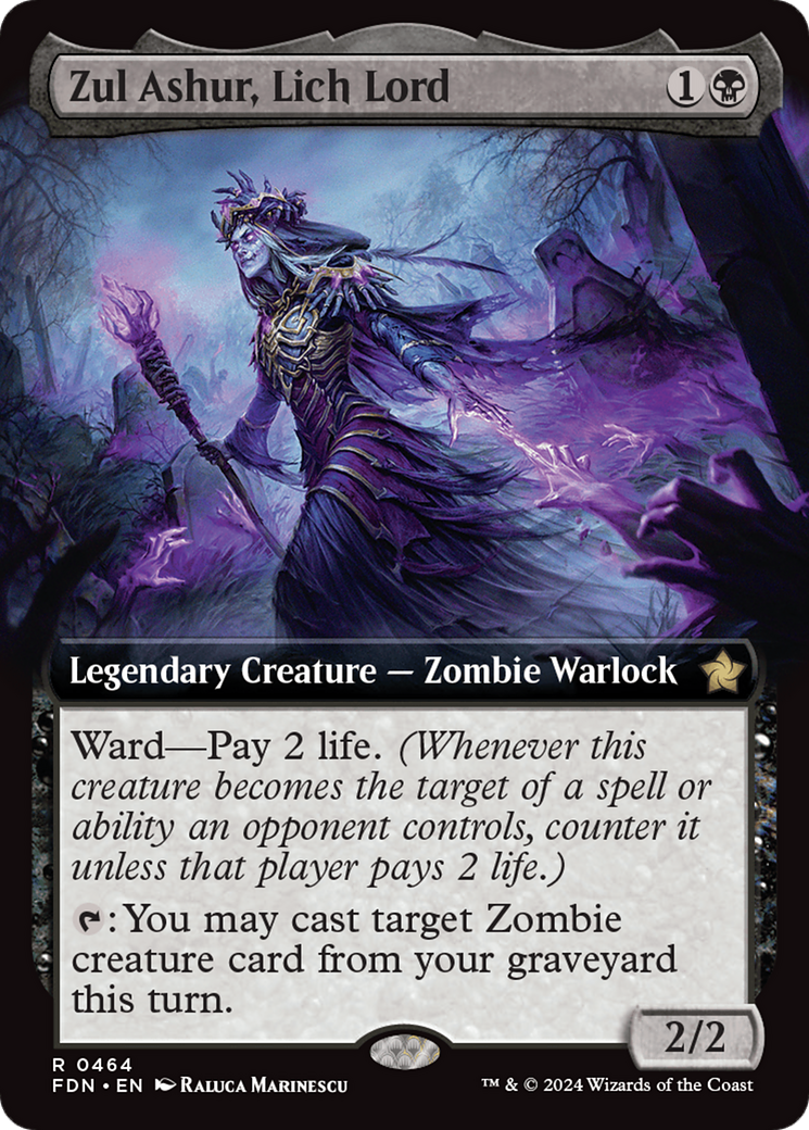 Zul Ashur, Lich Lord (Extended Art) [Foundations] | Pegasus Games WI