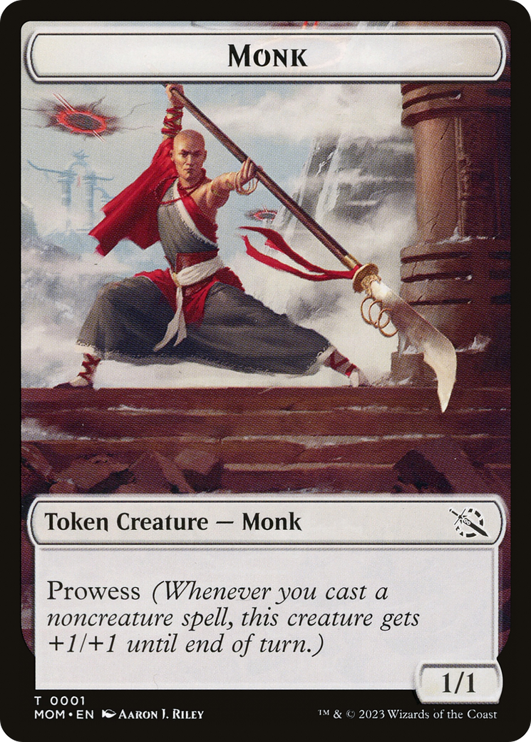 Monk // Spirit (14) Double-Sided Token [March of the Machine Tokens] | Pegasus Games WI