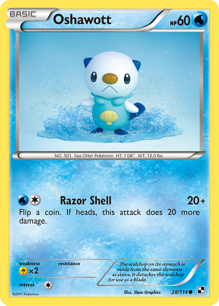 Oshawott (28/114) [Black & White: Base Set] | Pegasus Games WI