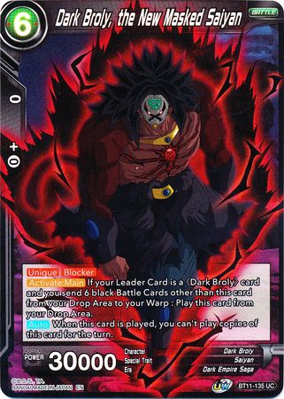 Dark Broly, the New Masked Saiyan (BT11-135) [Vermilion Bloodline 2nd Edition] | Pegasus Games WI