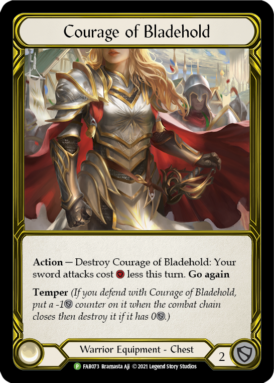 Courage of Bladehold (Golden) [FAB073] (Promo)  Cold Foil | Pegasus Games WI