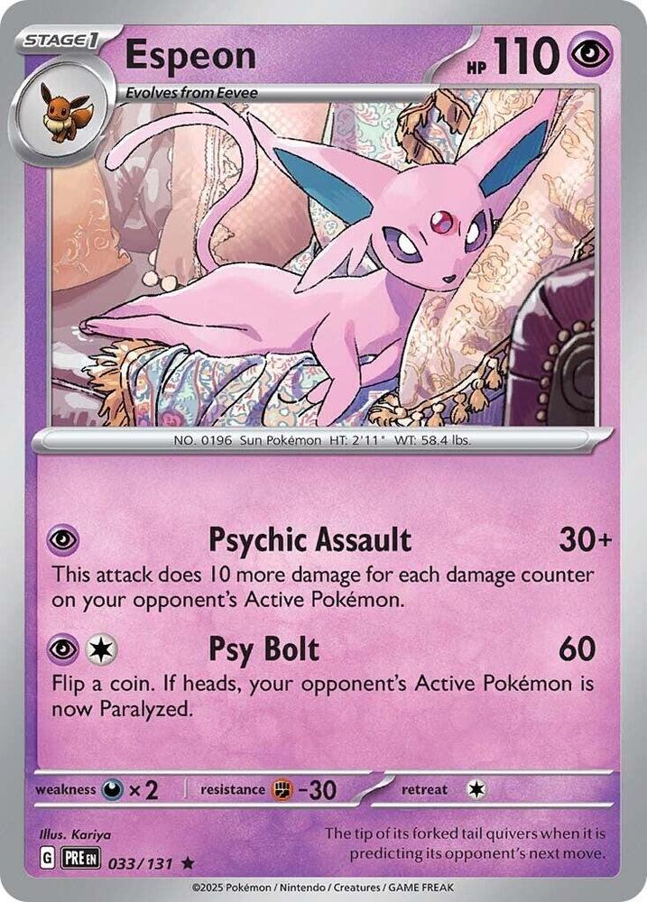 Espeon (033/131) [Scarlet & Violet: Prismatic Evolutions] | Pegasus Games WI