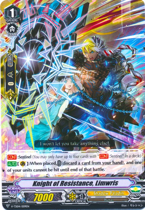 Knight of Resistance, Limwris (V-TD04/009EN) [Ren Suzugamori] | Pegasus Games WI