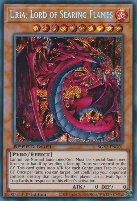 Uria, Lord of Searing Flames [SGX3-ENG01] Secret Rare | Pegasus Games WI