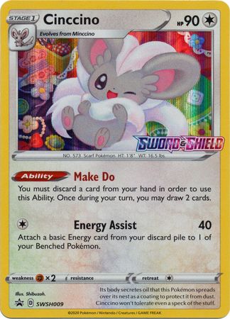 Cinccino (SWSH009) (Prerelease Promo) [Sword & Shield: Black Star Promos] | Pegasus Games WI