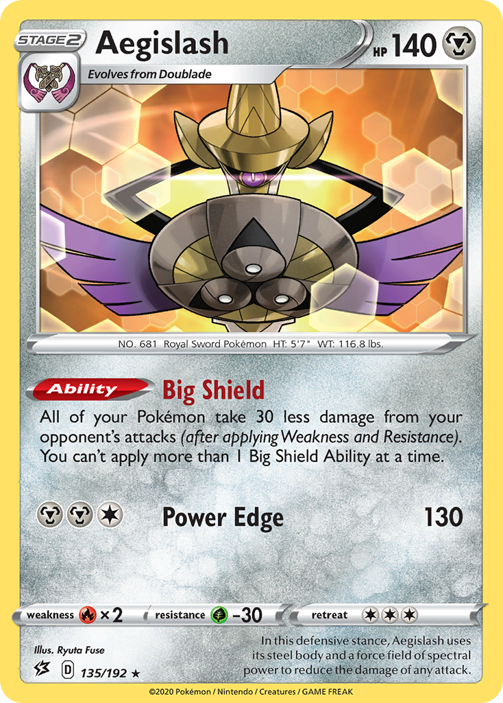 Aegislash (135/192) [Sword & Shield: Rebel Clash] | Pegasus Games WI