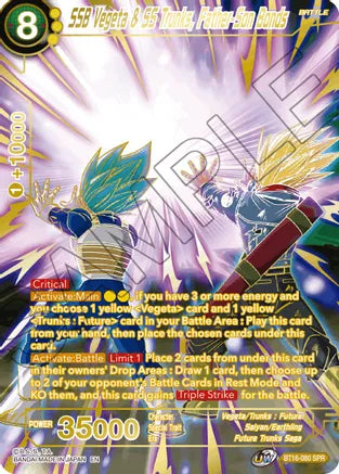 SSB Vegeta & SS Trunks, Father-Son Bonds (SPR) (BT16-080) [Realm of the Gods] | Pegasus Games WI