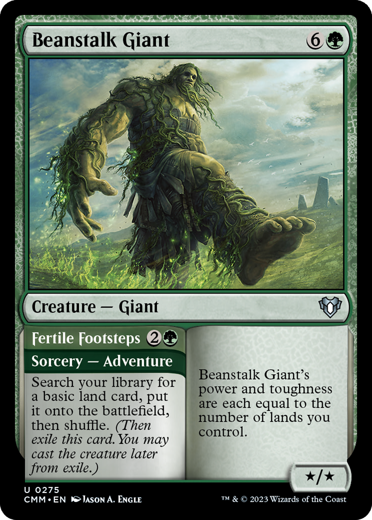 Beanstalk Giant // Fertile Footsteps [Commander Masters] | Pegasus Games WI