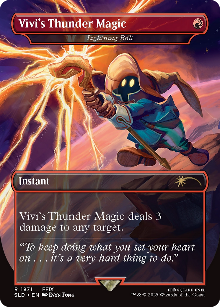 Vivi's Thunder Magic - Lightning Bolt (Rainbow Foil) [Secret Lair Drop Series] | Pegasus Games WI