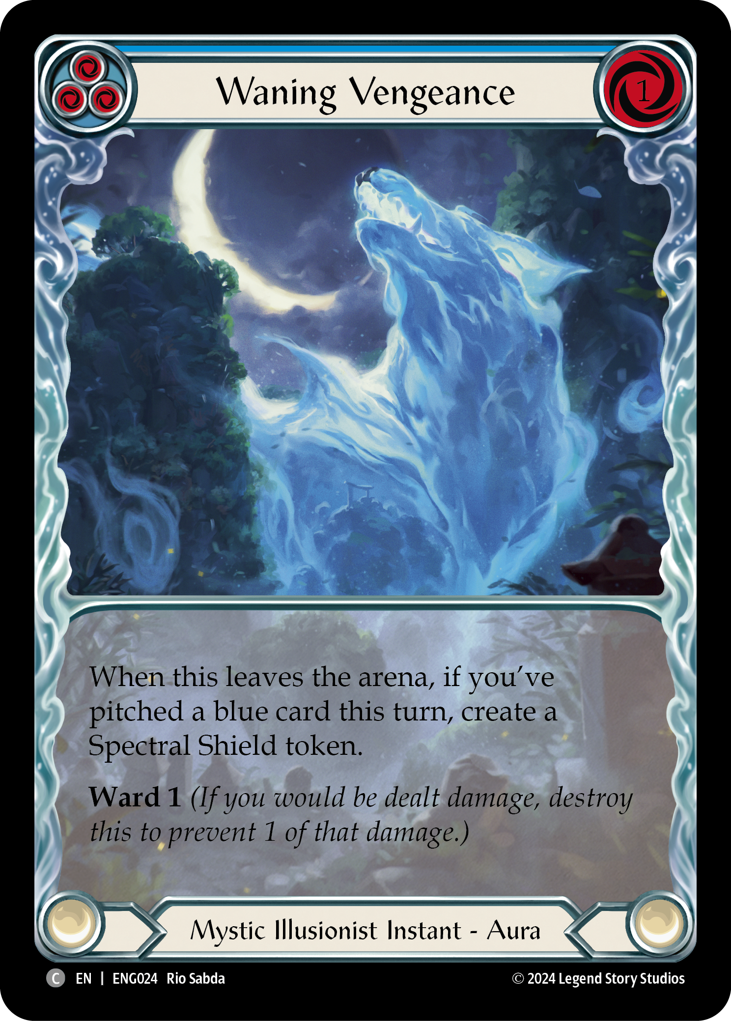 Waning Vengeance (Blue) [ENG024] (Part the Mistveil Enigma Blitz Deck) | Pegasus Games WI
