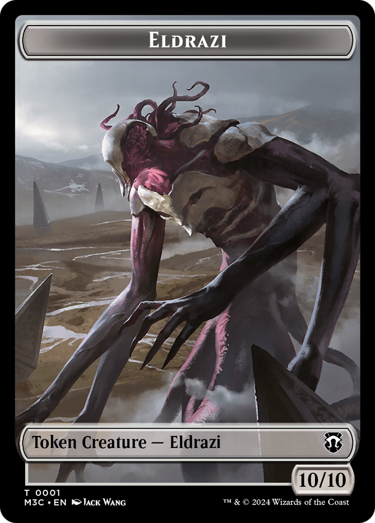 Spirit (Ripple Foil) // Eldrazi Double-Sided Token [Modern Horizons 3 Commander Tokens] | Pegasus Games WI