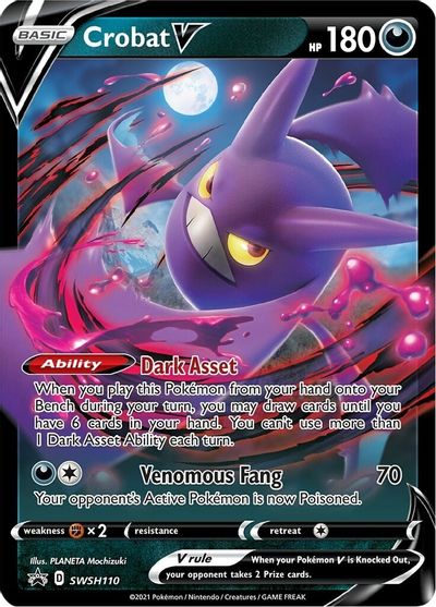 Crobat V (SWSH110) [Sword & Shield: Black Star Promos] | Pegasus Games WI