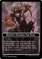 Bounty: Frankie the Fang // Bounty Rules Double-Sided Token [Outlaws of Thunder Junction Commander Tokens] | Pegasus Games WI