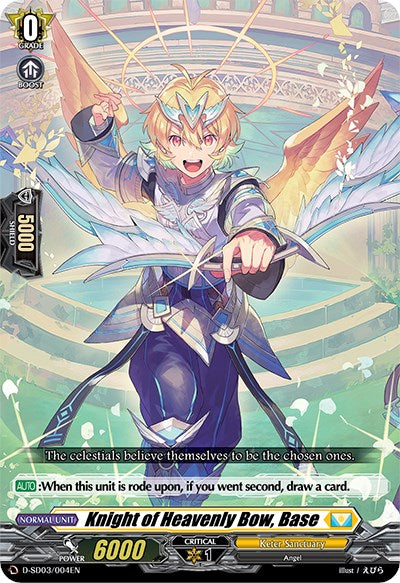Knight of Heavenly Bow, Base (D-SD03/004EN) [Tohya Ebata: Apex Ruler] | Pegasus Games WI