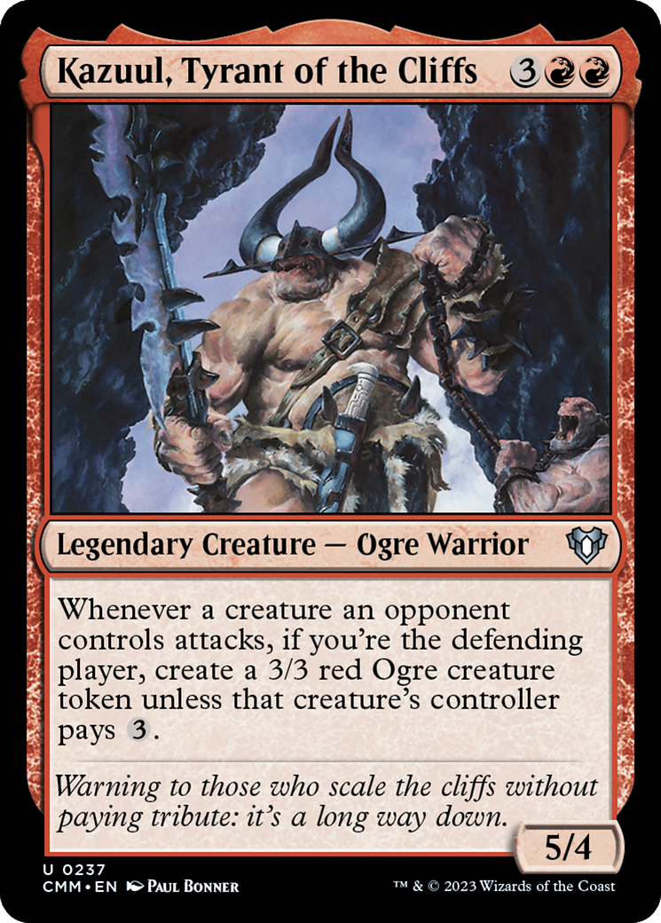 Kazuul, Tyrant of the Cliffs [Commander Masters] | Pegasus Games WI