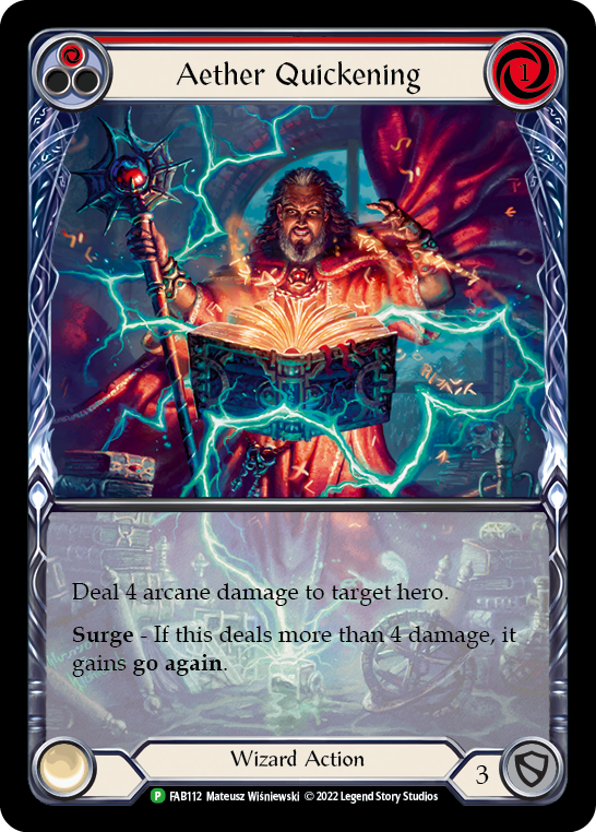 Aether Quickening (Red) [FAB112] (Promo)  Rainbow Foil | Pegasus Games WI
