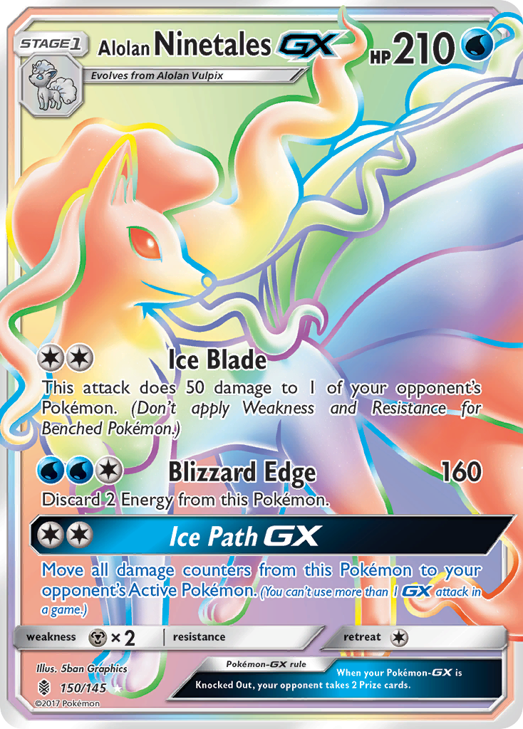 Alolan Ninetales GX (150/145) [Sun & Moon: Guardians Rising] | Pegasus Games WI