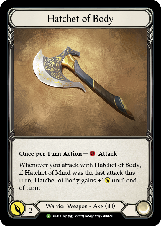 Hatchet of Body [LGS049] (Promo)  Cold Foil | Pegasus Games WI