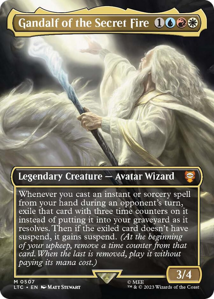 Gandalf of the Secret Fire (Borderless) [The Lord of the Rings: Tales of Middle-Earth Commander] | Pegasus Games WI