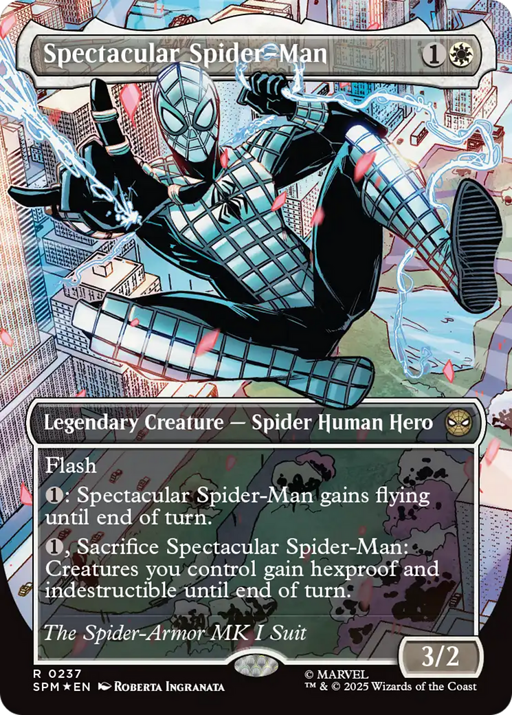 Spectacular Spider-Man (0237) (Borderless) (Textured Foil) [Marvel's Spider-Man] | Pegasus Games WI