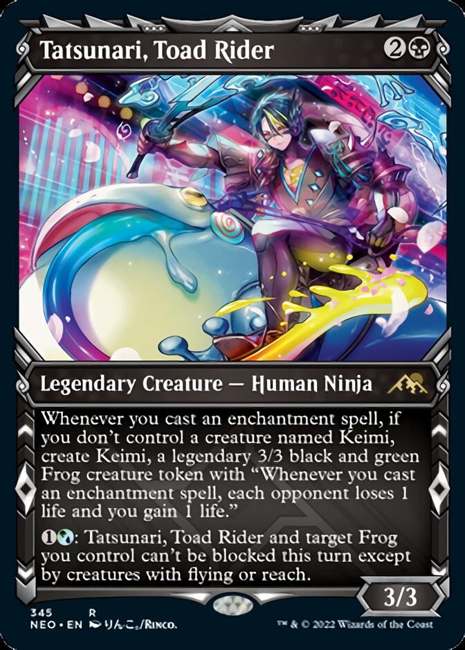 Tatsunari, Toad Rider (Showcase Ninja) [Kamigawa: Neon Dynasty] | Pegasus Games WI