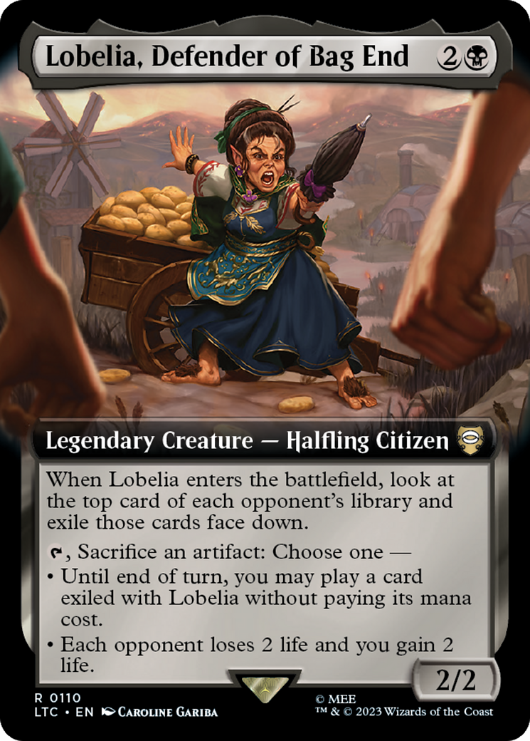 Lobelia, Defender of Bag End (Extended Art) [The Lord of the Rings: Tales of Middle-Earth Commander] | Pegasus Games WI