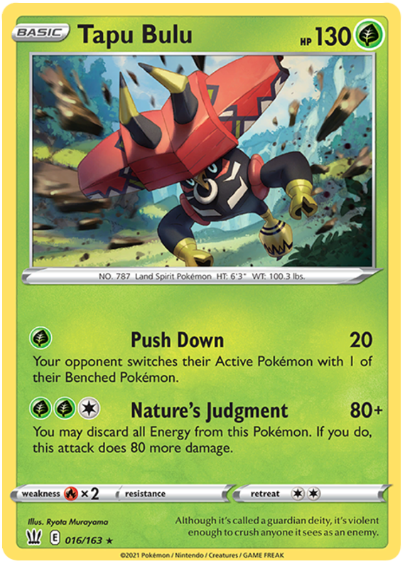 Tapu Bulu (016/163) (Theme Deck Exclusive) [Sword & Shield: Battle Styles] | Pegasus Games WI