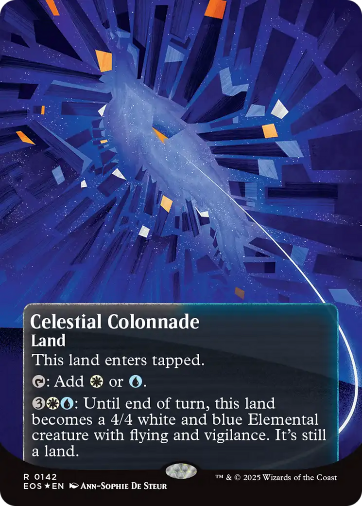 Celestial Colonnade (0142) (Borderless) (Galaxy Foil) [Edge of Eternities: Stellar Sights] | Pegasus Games WI