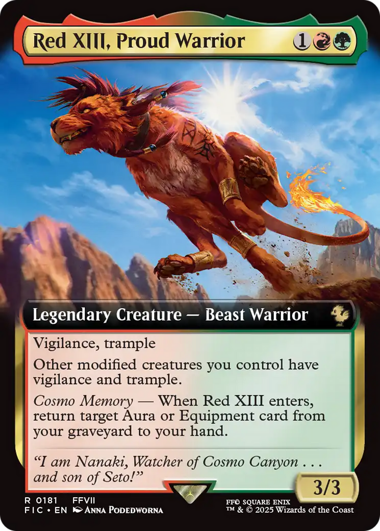 Red XIII, Proud Warrior (Extended Art) [FINAL FANTASY Commander] | Pegasus Games WI