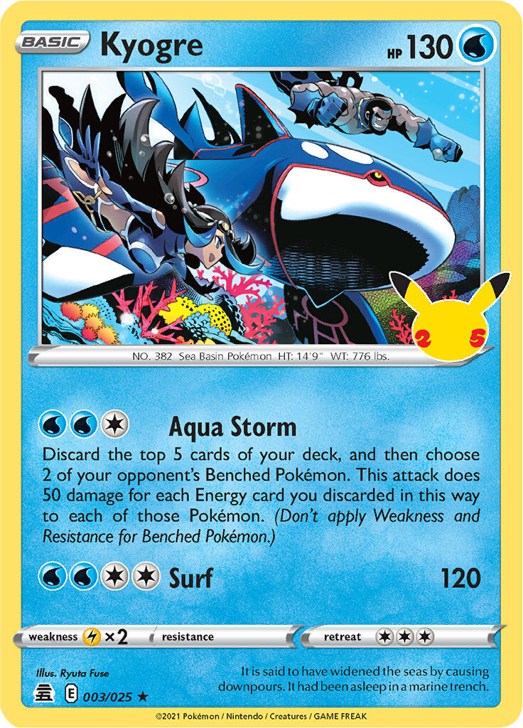 Kyogre (003/025) [Celebrations: 25th Anniversary] | Pegasus Games WI