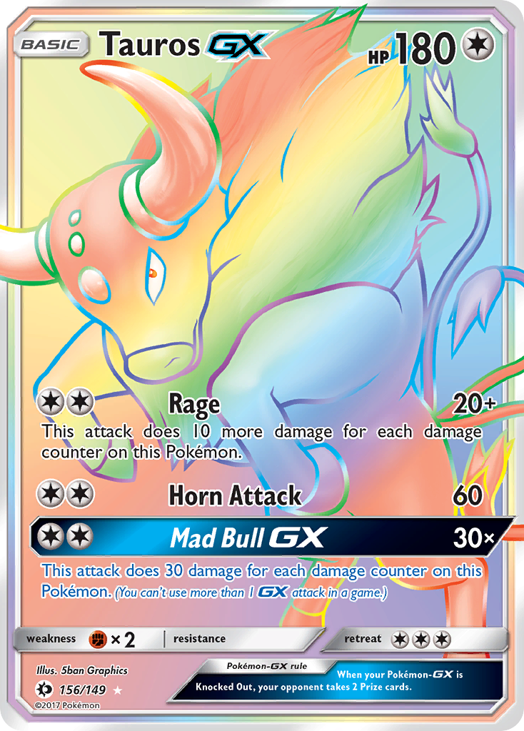 Tauros GX (156/149) [Sun & Moon: Base Set] | Pegasus Games WI