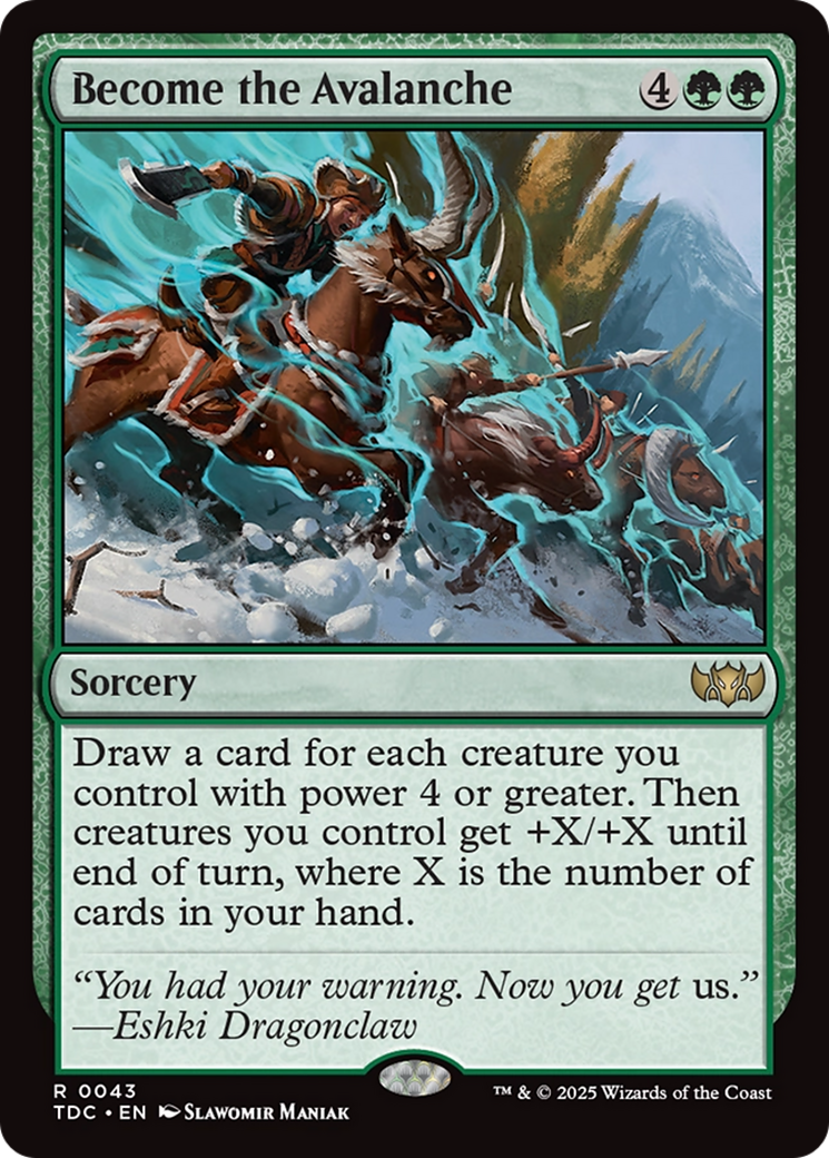 Become the Avalanche [Tarkir: Dragonstorm Commander] | Pegasus Games WI