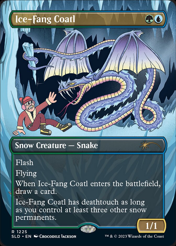 Ice-Fang Coatl (Borderless) [Secret Lair Drop Series] | Pegasus Games WI