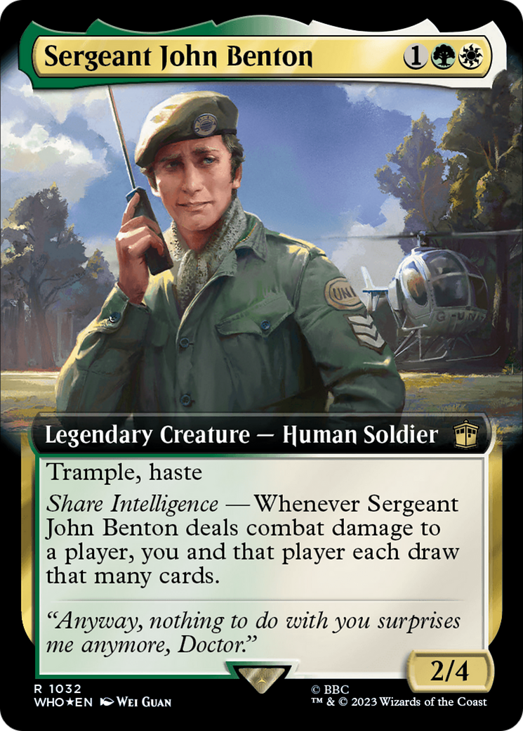 Sergeant John Benton (Extended Art) (Surge Foil) [Doctor Who] | Pegasus Games WI