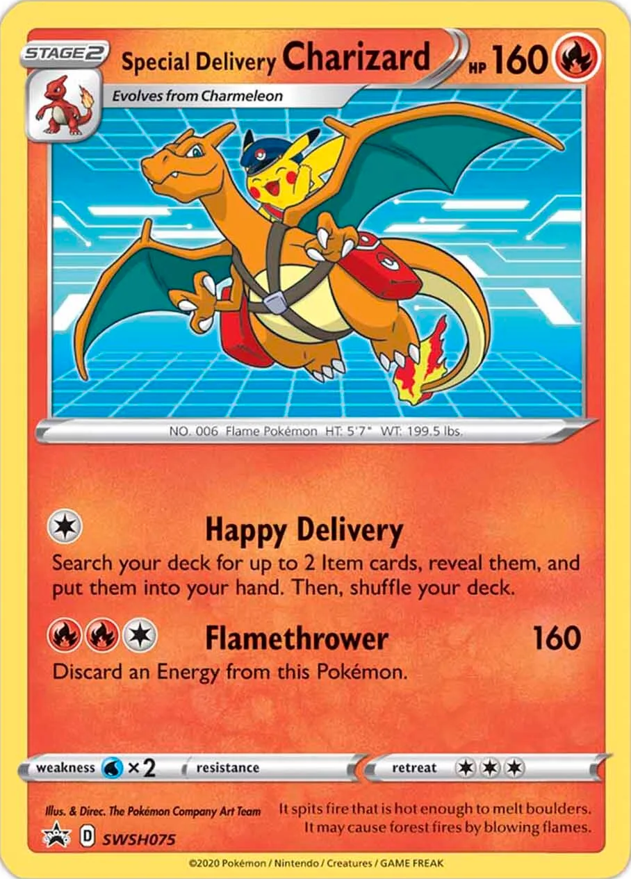 Special Delivery Charizard (SWSH075) [Sword & Shield: Black Star Promos] | Pegasus Games WI