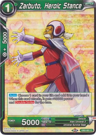 Zarbuto, Heroic Stance (Reprint) (DB2-081) [Battle Evolution Booster] | Pegasus Games WI