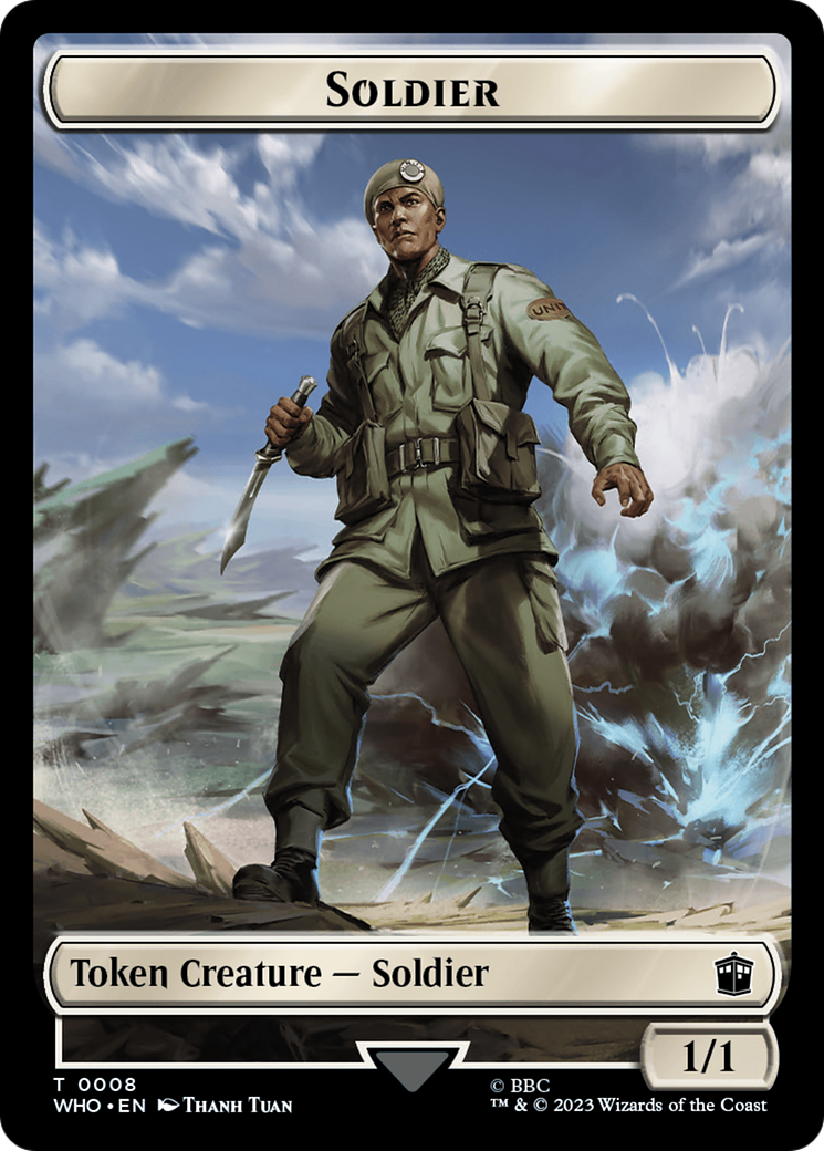 Soldier // Mark of the Rani Double-Sided Token [Doctor Who Tokens] | Pegasus Games WI