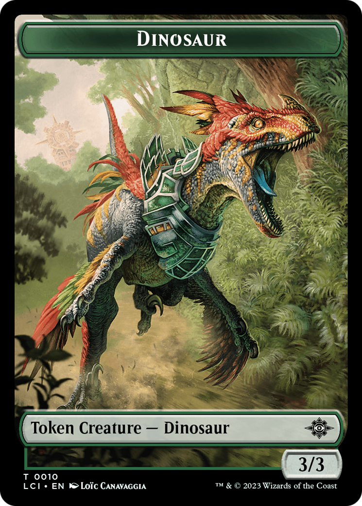 Dinosaur Egg // Dinosaur (0010) Double-Sided Token [The Lost Caverns of Ixalan Tokens] | Pegasus Games WI