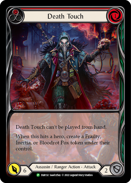 Death Touch (Red) [FAB132] (Promo)  Rainbow Foil | Pegasus Games WI