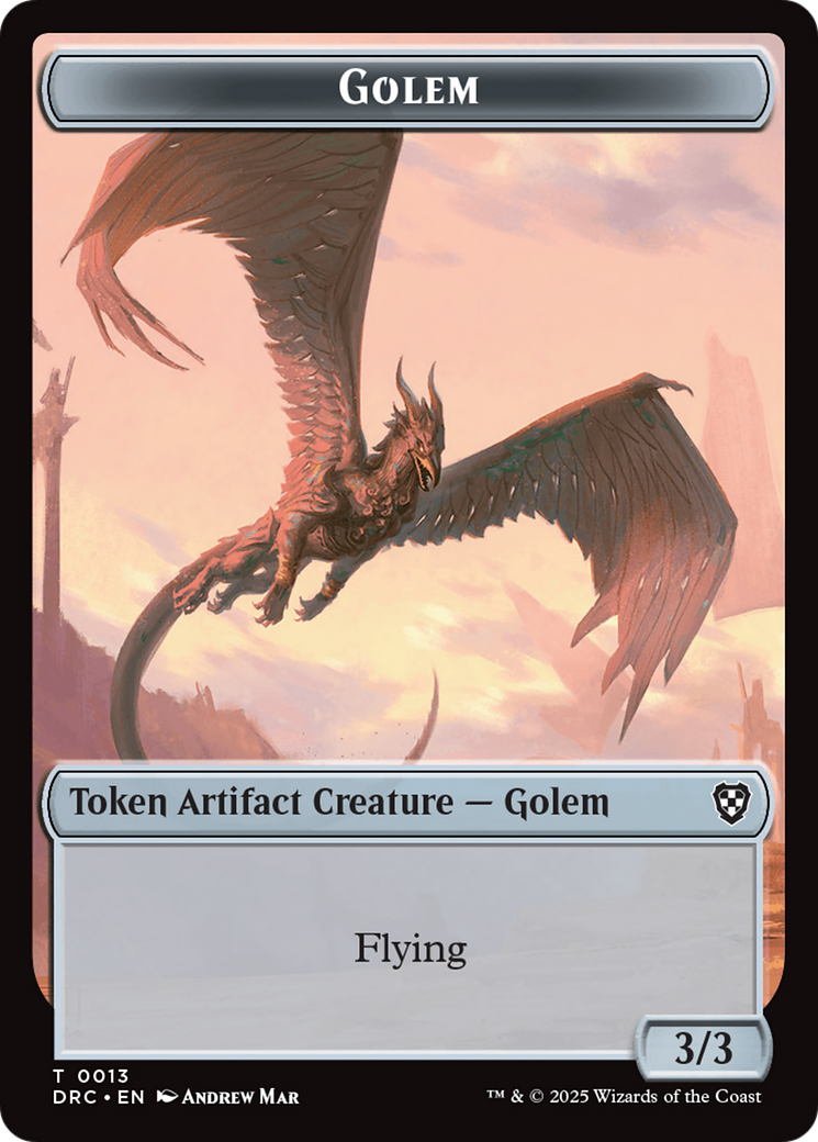 Golem (0013) // Nalaar Aetherjet Double-Sided Token [Aetherdrift Tokens] | Pegasus Games WI