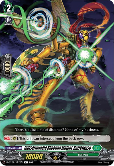 Indiscriminate Shooting Mutant, Barretwasp (D-BT02/112EN) [A Brush with the Legends] | Pegasus Games WI