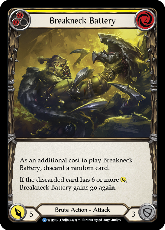 Breakneck Battery (Yellow) [U-WTR012] (Welcome to Rathe Unlimited)  Unlimited Rainbow Foil | Pegasus Games WI