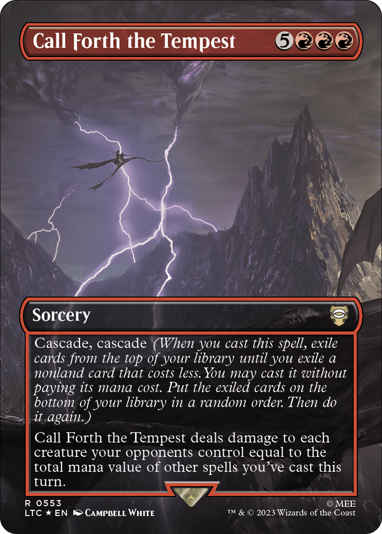 Call Forth the Tempest (Borderless) (Surge Foil) [The Lord of the Rings: Tales of Middle-Earth Commander] | Pegasus Games WI