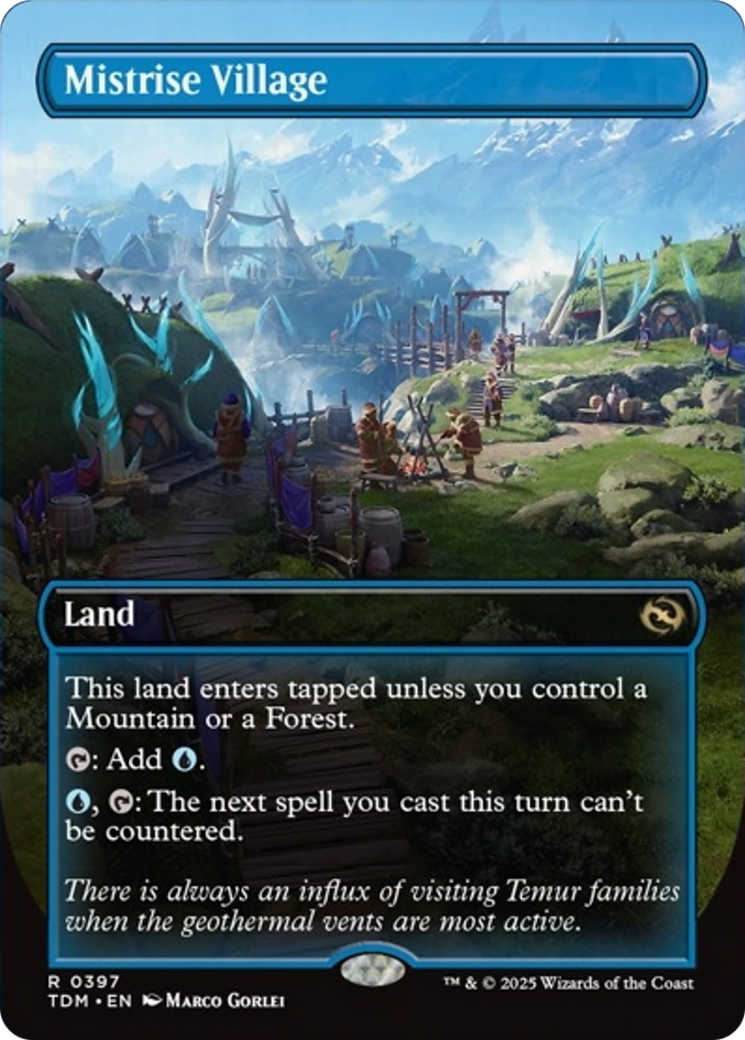 Mistrise Village (Borderless) [Tarkir: Dragonstorm] | Pegasus Games WI