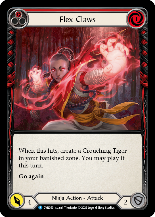 Flex Claws (Red) [DYN050] (Dynasty)  Rainbow Foil | Pegasus Games WI