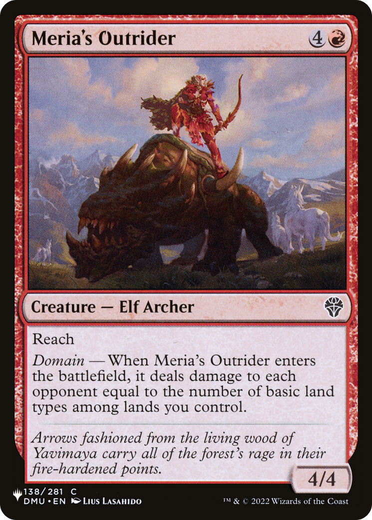 Meria's Outrider [The List Reprints] | Pegasus Games WI