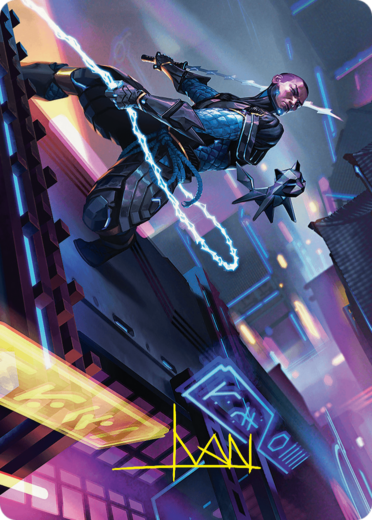 Kaito, Cunning Infiltrator Art Card (51/54) (Gold-Stamped Signature) [Foundations Art Series] | Pegasus Games WI