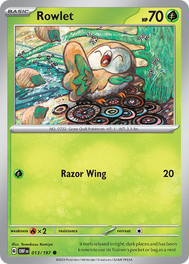 Rowlet (013/197) [Scarlet & Violet: Obsidian Flames] | Pegasus Games WI