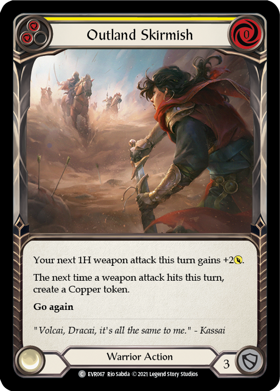 Outland Skirmish (Yellow) [EVR067] (Everfest)  1st Edition Normal | Pegasus Games WI